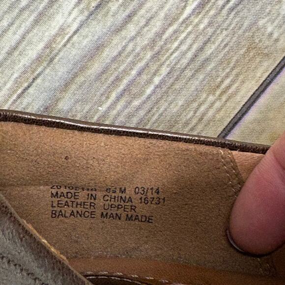 Clarks Concert Band Preppy Brown Metallic Leather Wedge Flat Womens Sz 6.5M - Picture 9 of 9